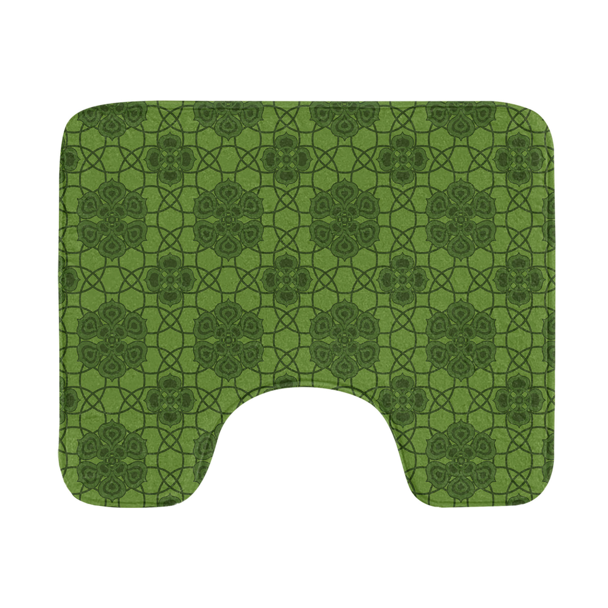 Winston Porter Sage Toilet Mat UShape Bathroom Rug 20" Fern Green